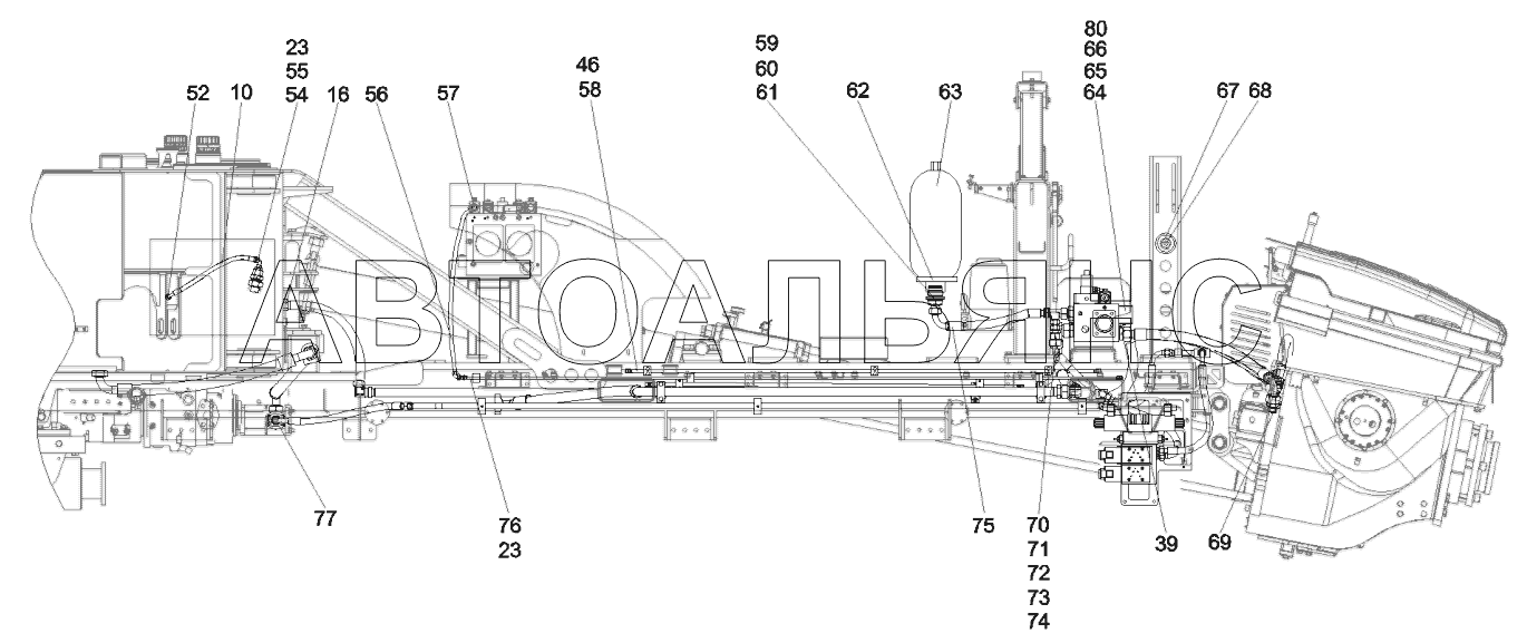 12831484 Hydraulic system, swing cylinder