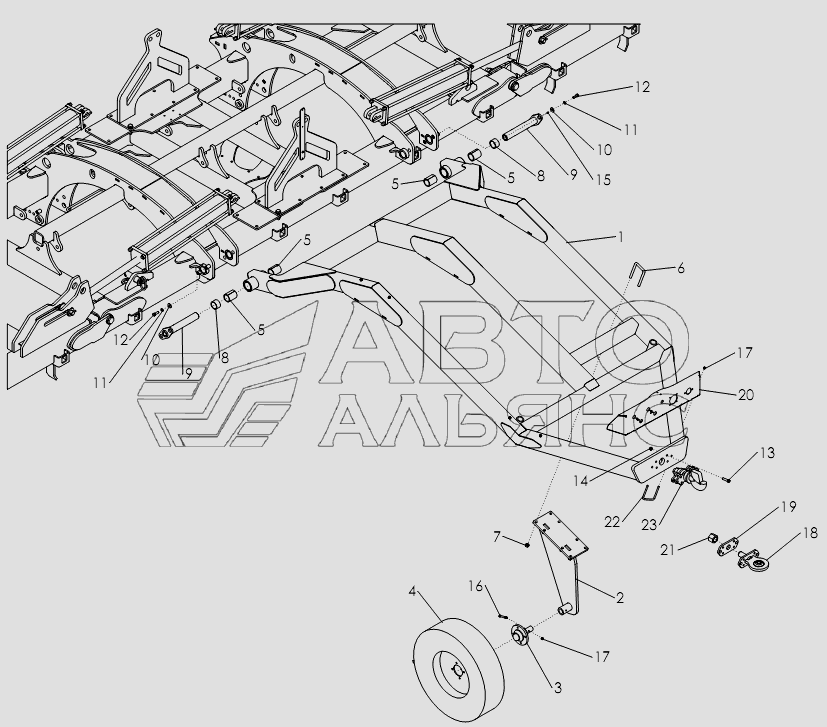 FLOATING REAR HITCH ASSEMBLY