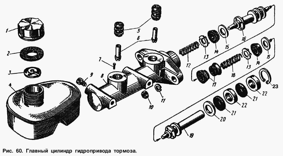 Главный цилиндр гидропривода тормоза