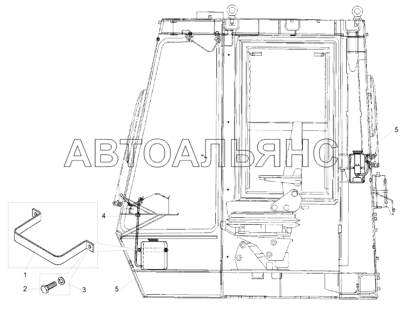 Установка стеклоомывателя ;Mounting of wipers