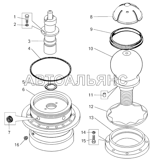 Крышка заднего цилиндра подвески нижняя;Lower cover of rear suspension cylinder
