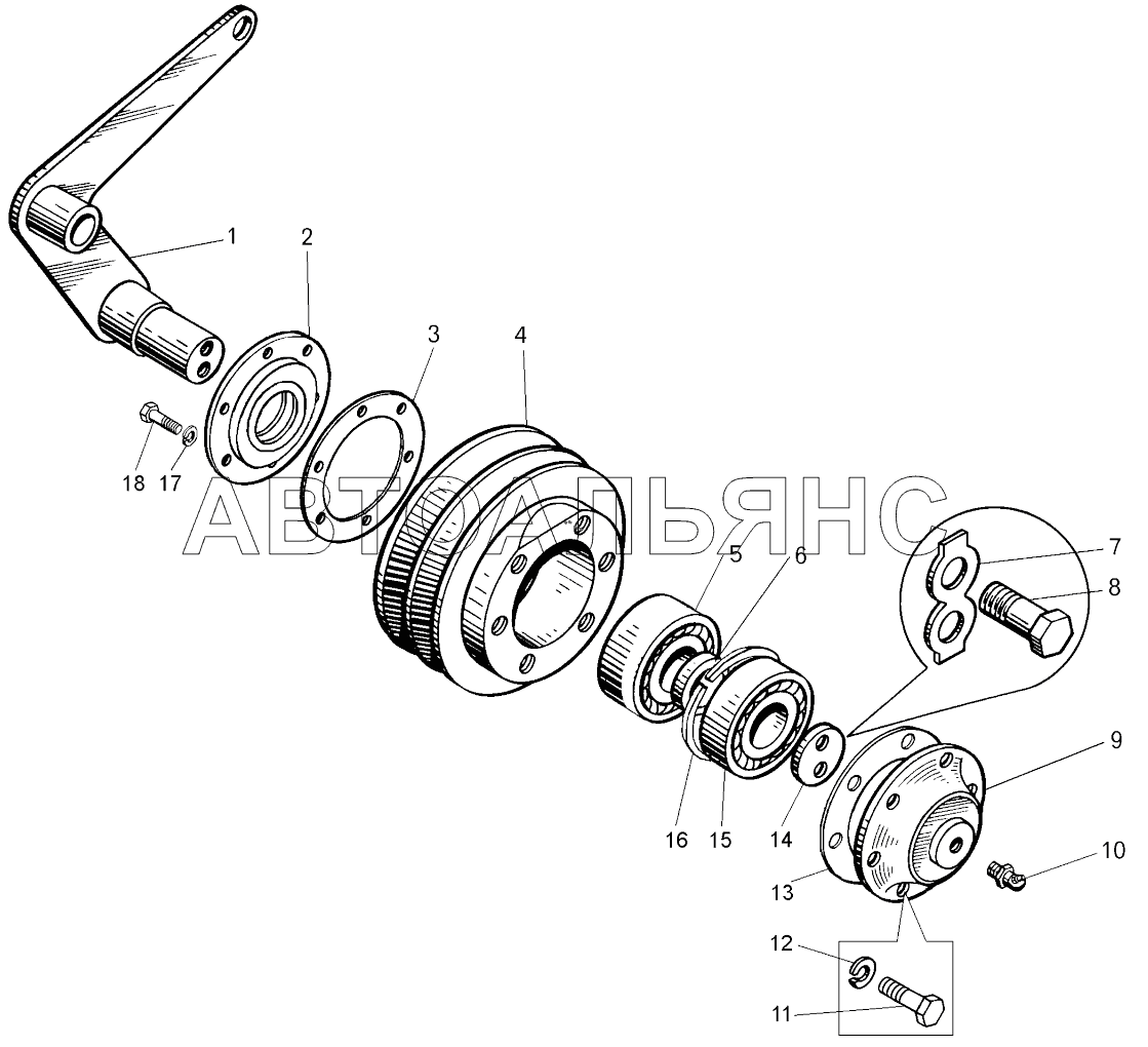 Ролик натяжной;Belt idler