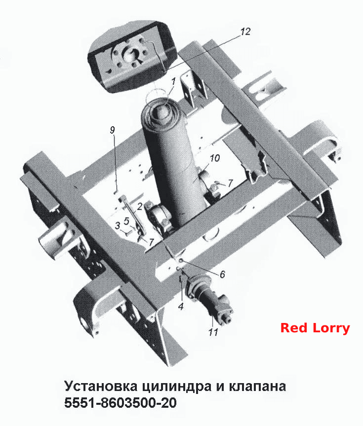Установка цилиндра и клапана 5551-8603500-20