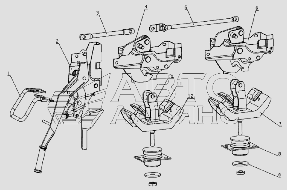 5004D2 Cabin lock mechanism