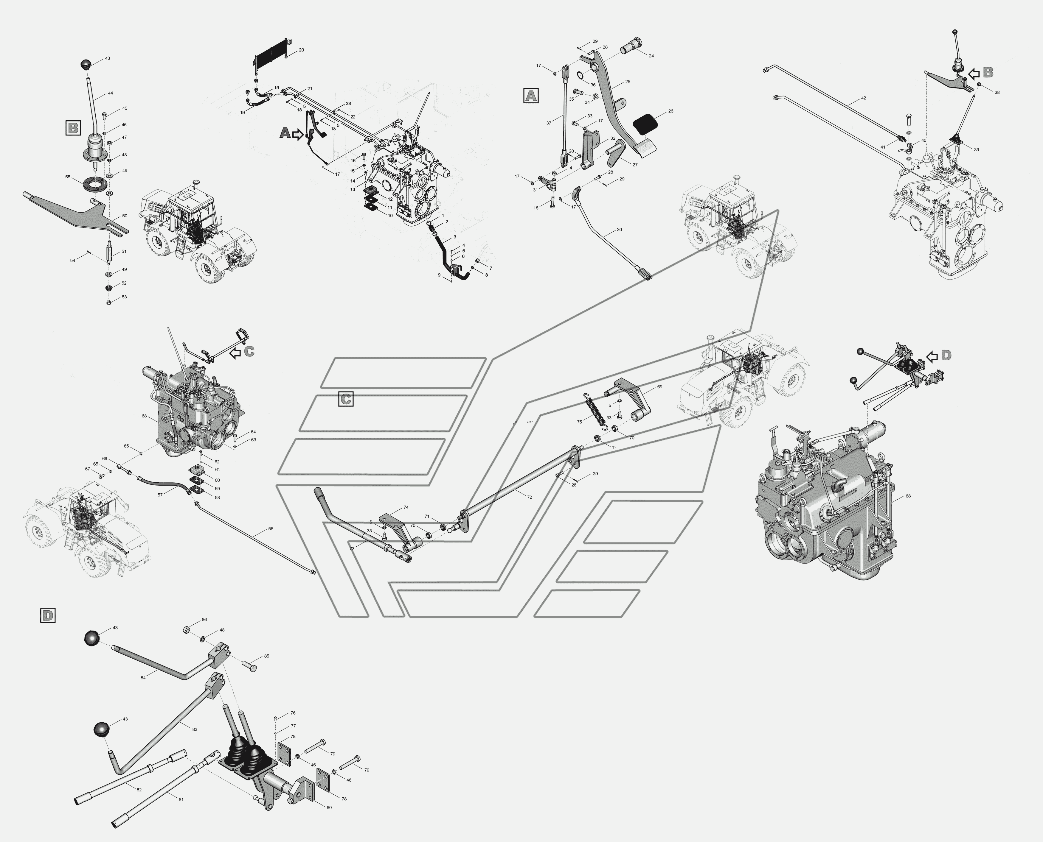 744Р3-0017000 Установка коробки передач