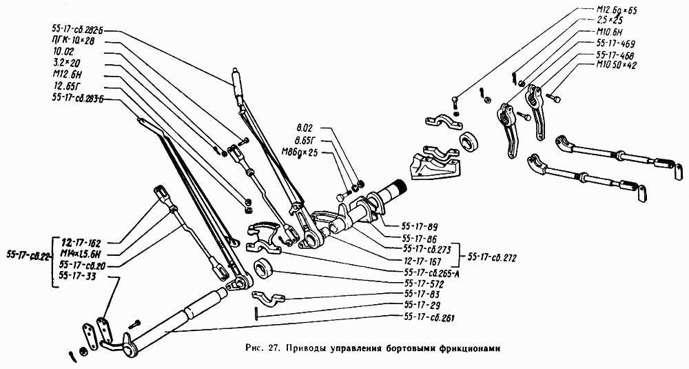Приводы управления бортовыми фрикционами