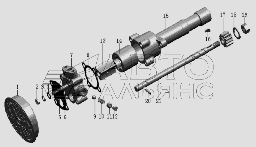 QC490Q(DI)-15000 Oil pump assembly