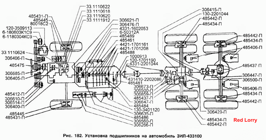 Установка подшипников на автомобиль ЗИЛ-433100