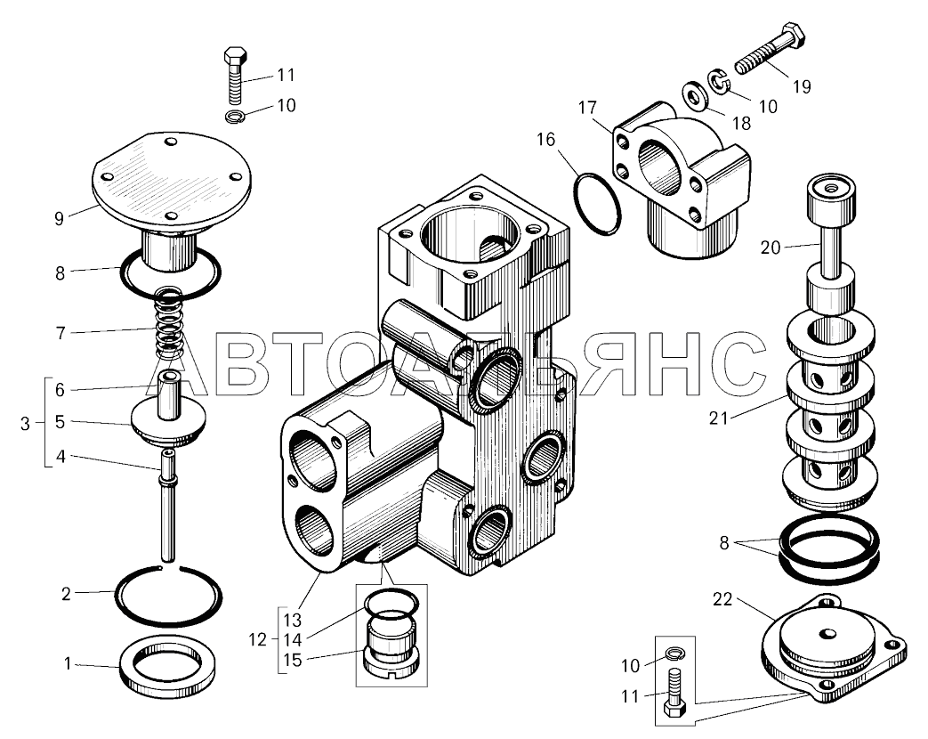 Механизм управления гидравлическим тормозом;Control mechanism of hydraulic brake