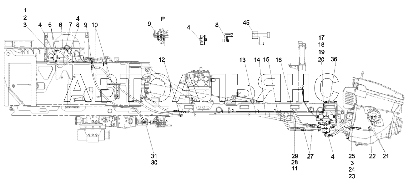 12828050 Hydraulic system, mixing