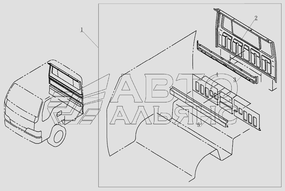 5600D501 Rear wall welding mounting