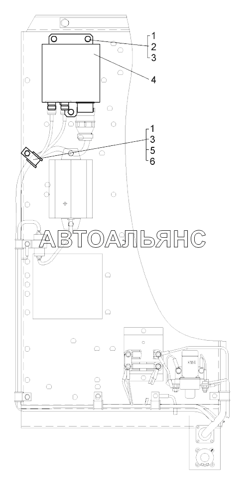 Монтаж системы контроля давления в шинах по кабине (75310-3700081-10);Mounting of the tires pressure control system in the cabin