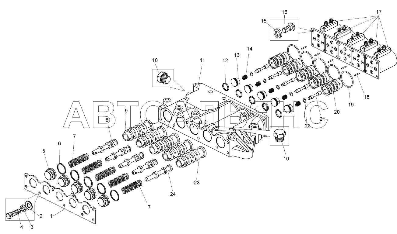 Механизм управления гидромеханической передачей ;Control unit of hydromechanical gear