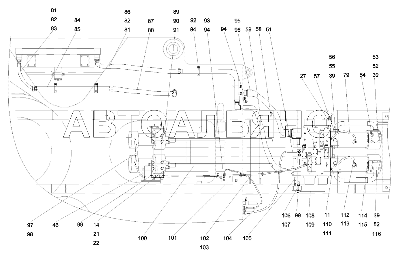 12827887 Pipeline, hydraulic, main system