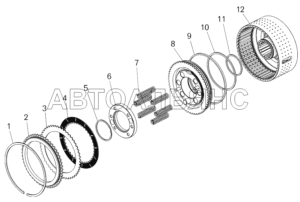 Фрикцион второй передачи;Friction clutch of second step