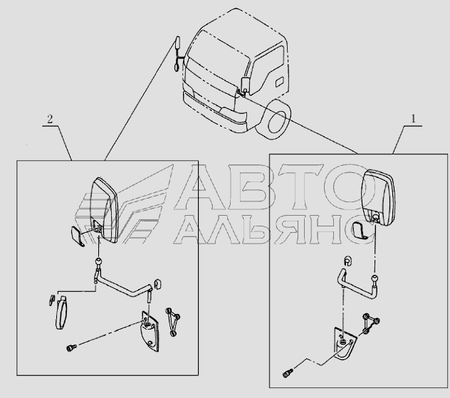8202D2 Outer rear view mirror