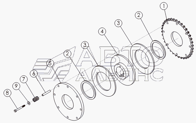 SLIP CLUTCH/SPOCKET №72030