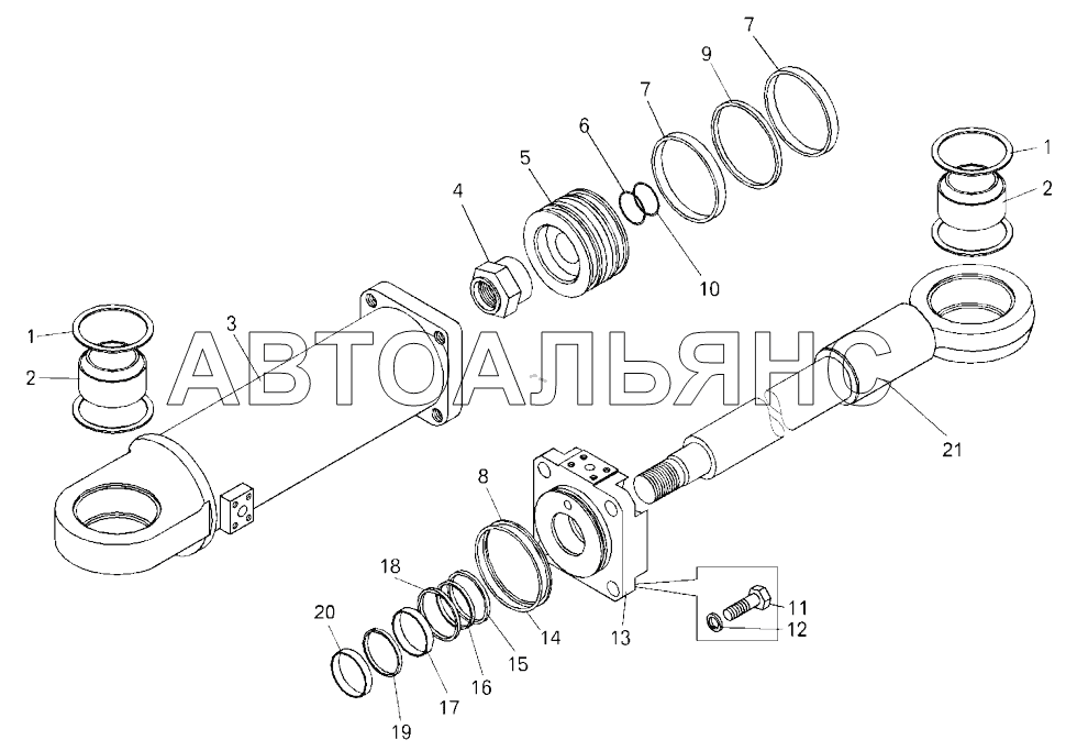 Цилиндры поворота (75570-3429010-01);Turn cylinders