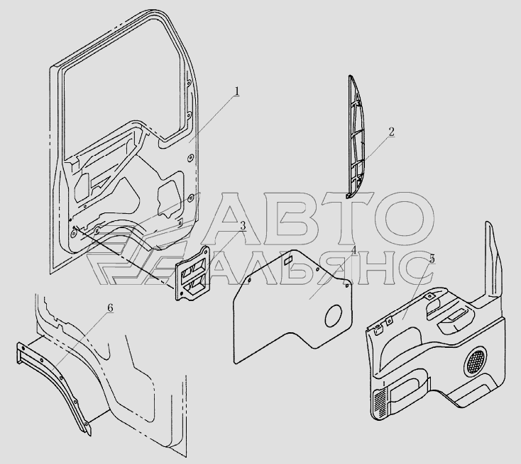 6102E0 Door plate assy