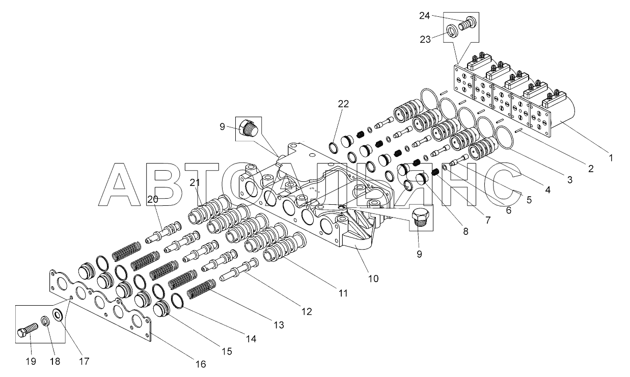 Механизм управления гидромеханической передачей;Hydromechanical gear control mechanism