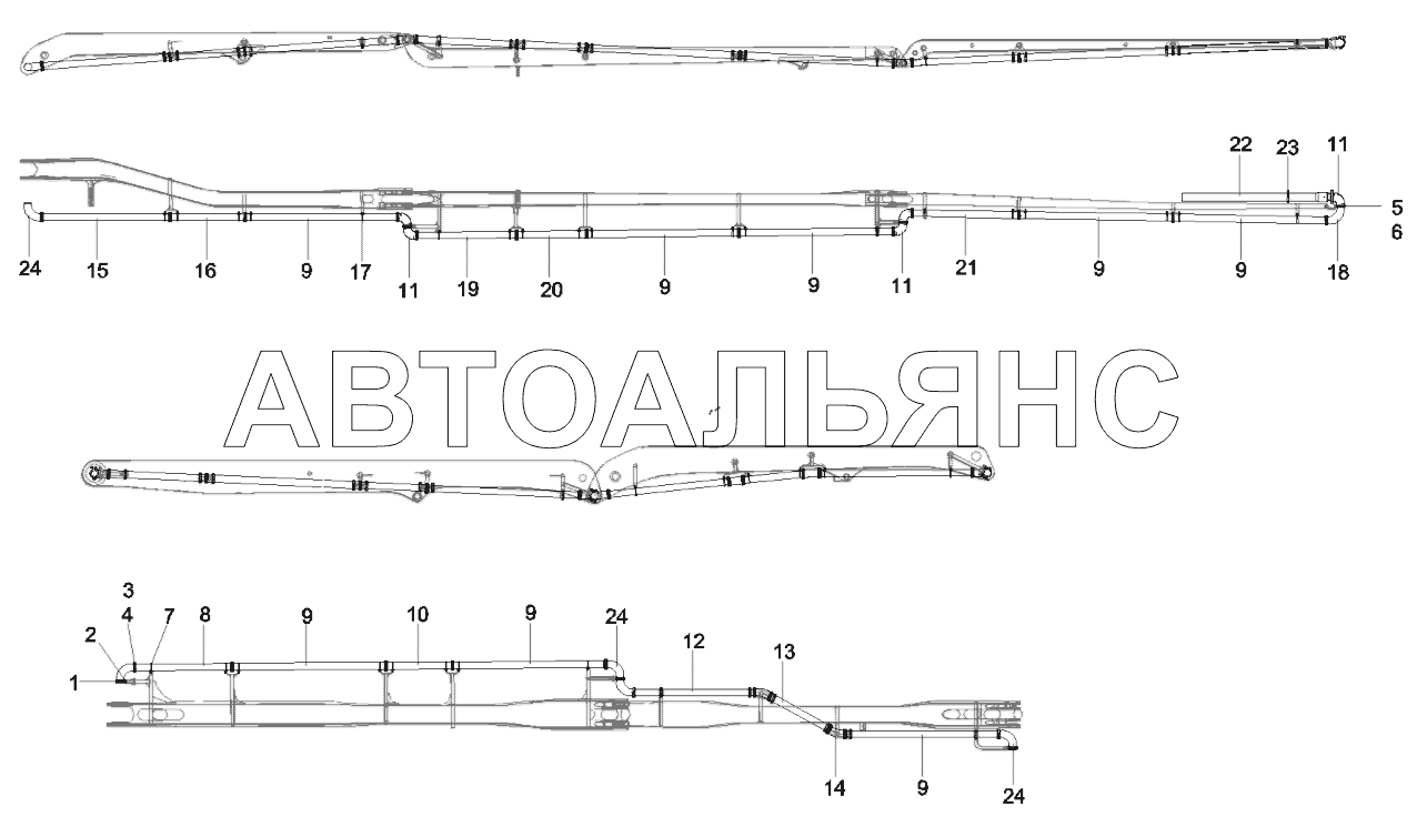 12550394 Piping, boom