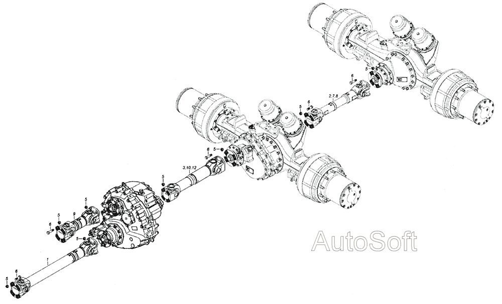 6522-2200001 Установка карданных валов