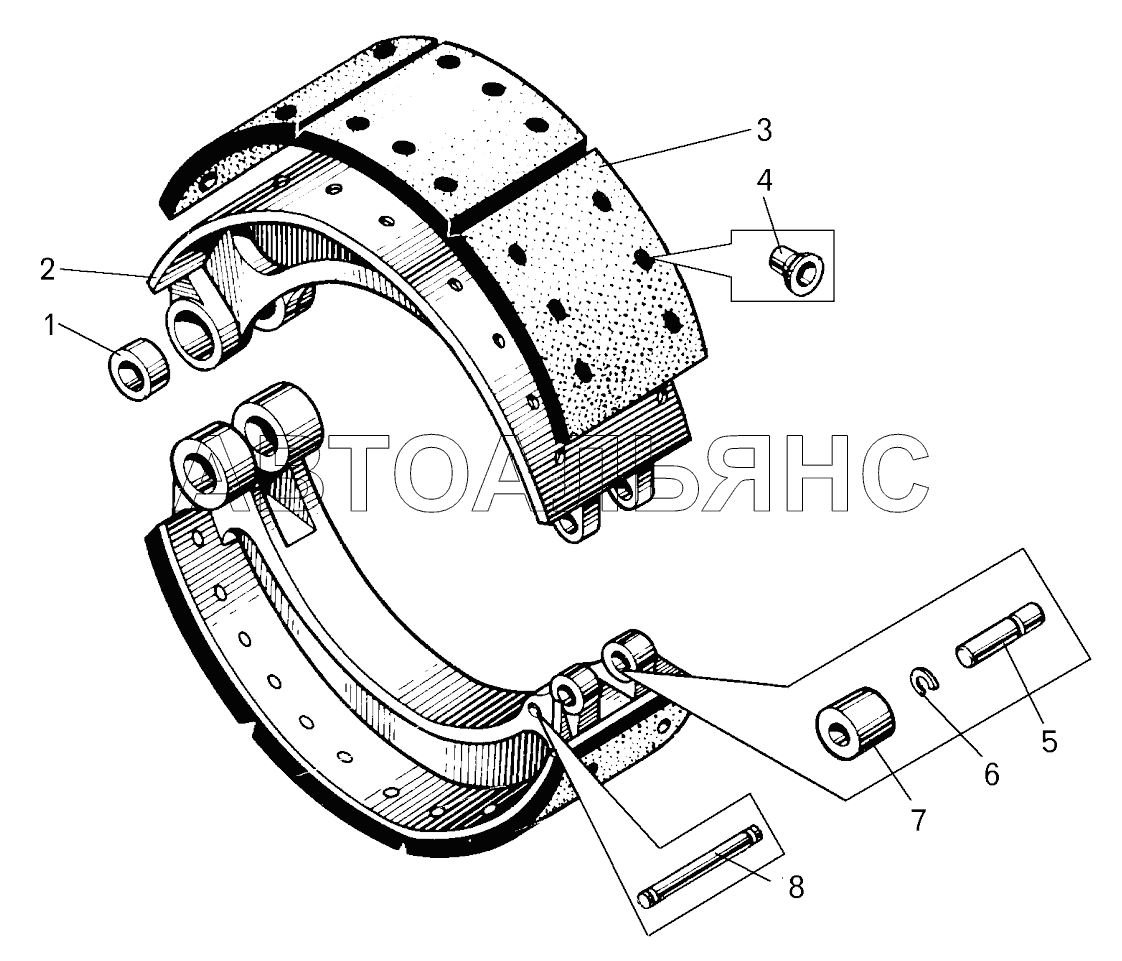 Детали колесного тормоза;Parts of wheel brake