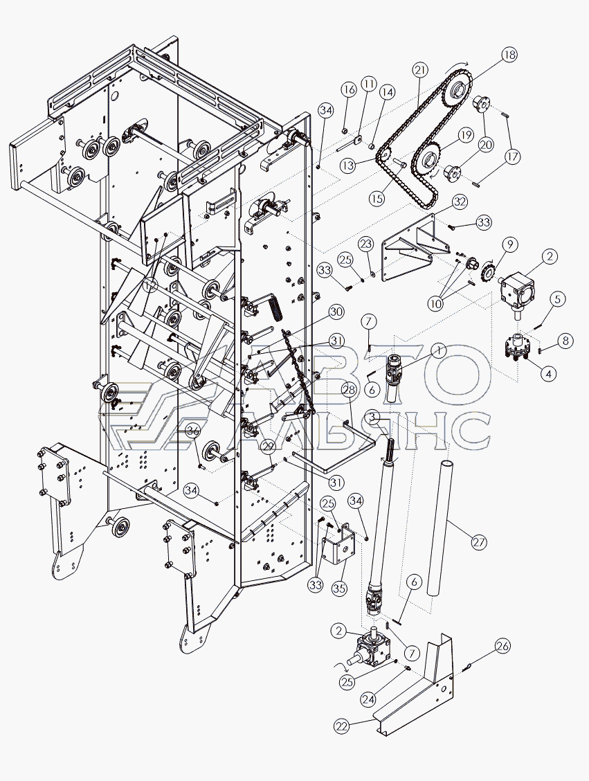 REAR SCRUB DRIVE: GEARBOX