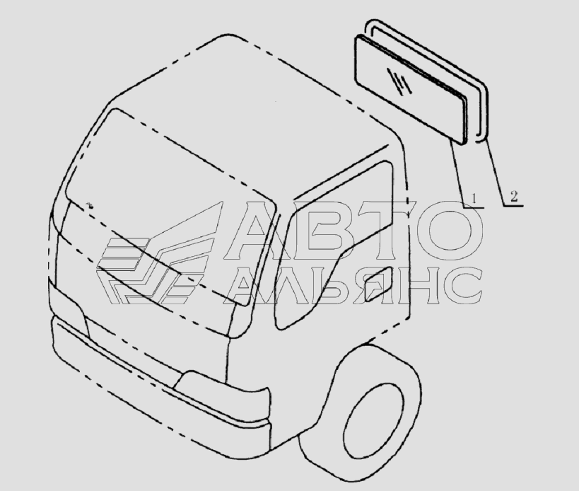 5603D4 Rear windshield glass