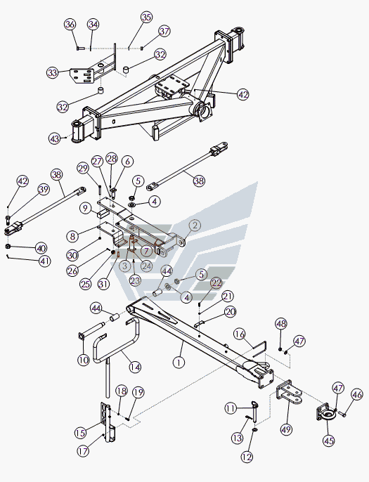 ASSY-DRAWPOLE AND STEERING LINKAGE