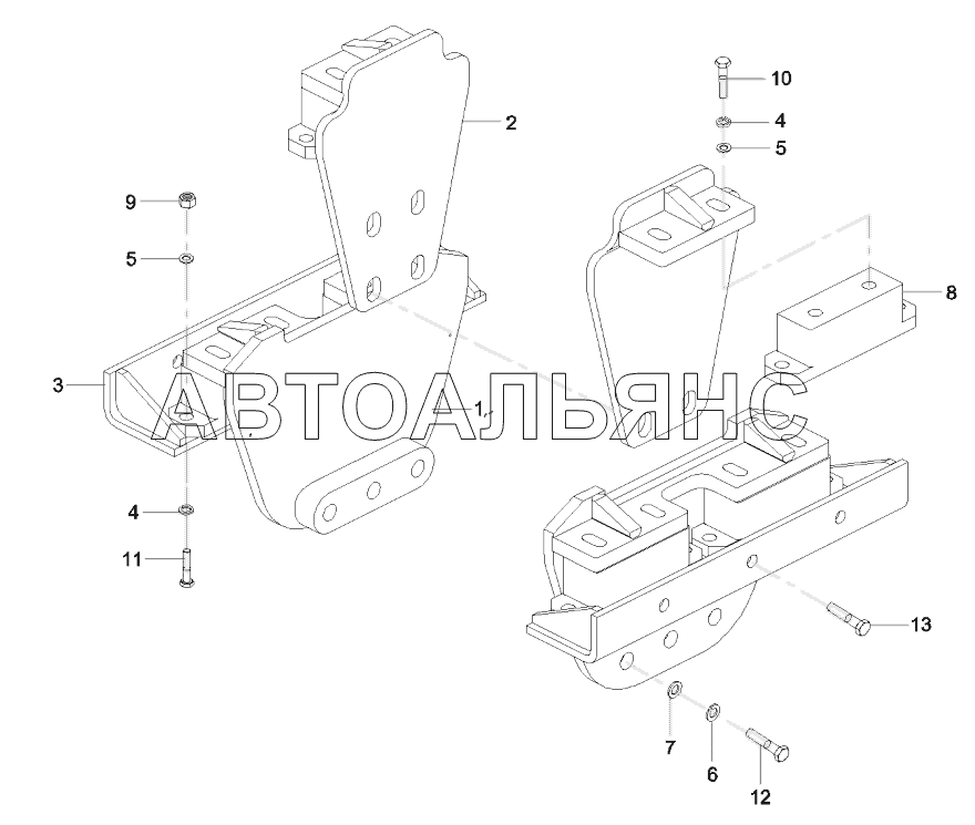A810103020022 Hanger, transfer case