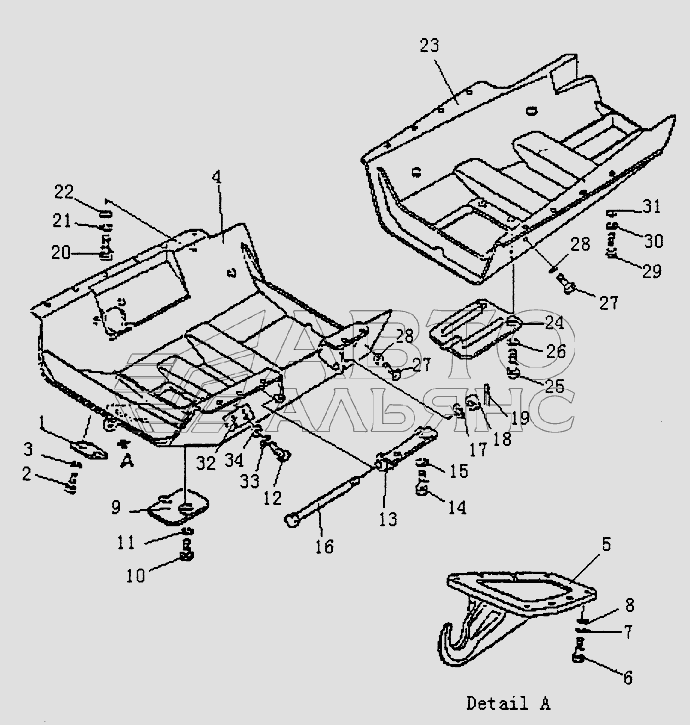 НИЖНЯЯ НАПРАВЛЯЮЩАЯ PD320Y- PD320Y-