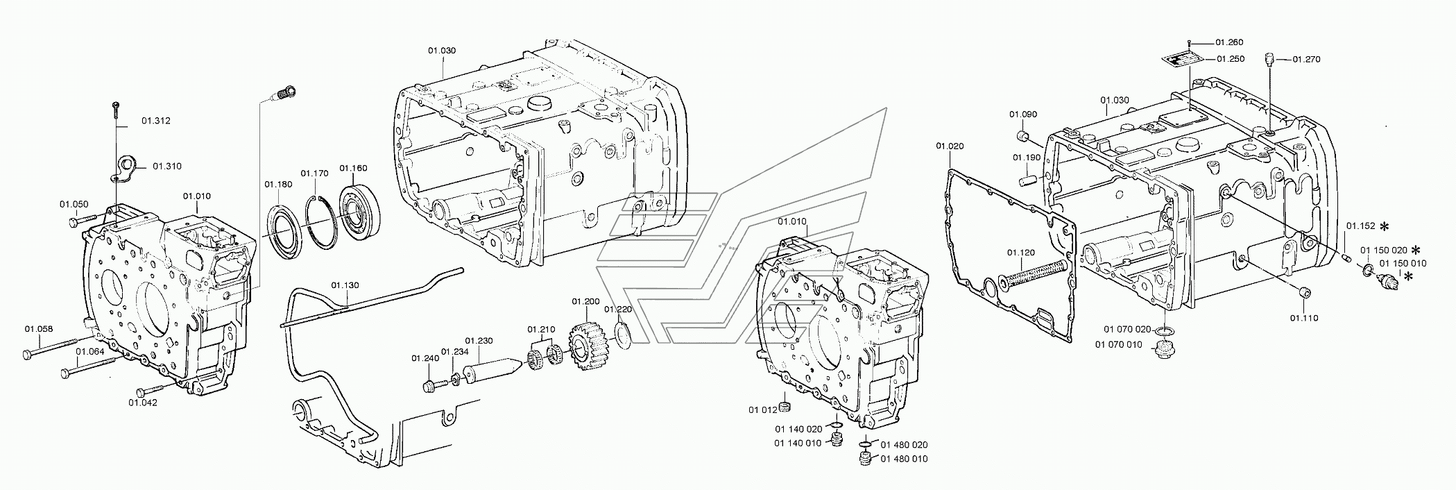 GEARBOX HOUSING 0091101215, 0091101216