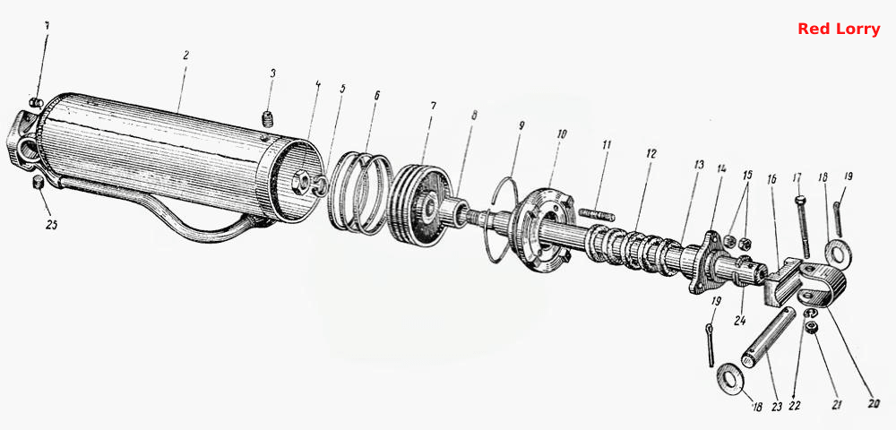 Цилиндр опрокидывающего механизма для ГАЗ-93, 93А