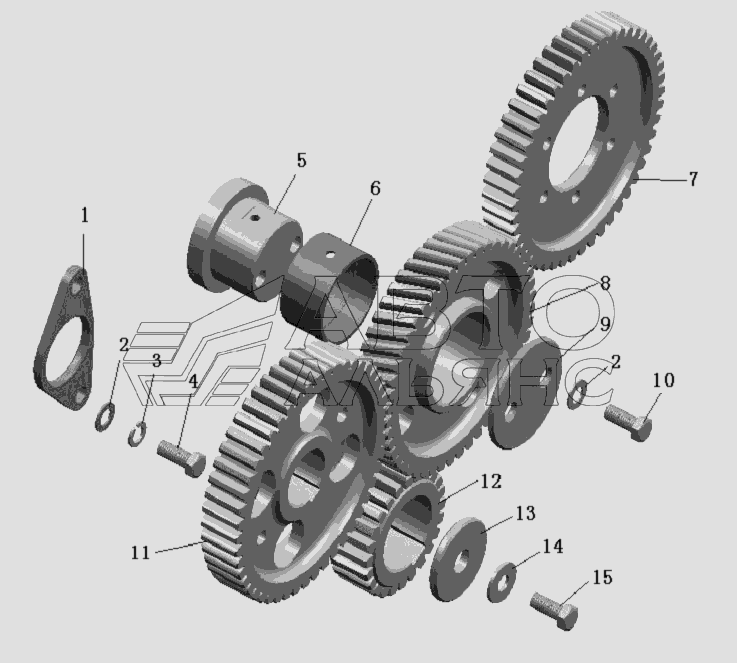 QC490Q(DI)-02000 Timing gear assembly