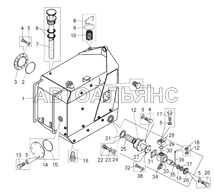 Бак топливный (75570-1101010-10);Fuel tank