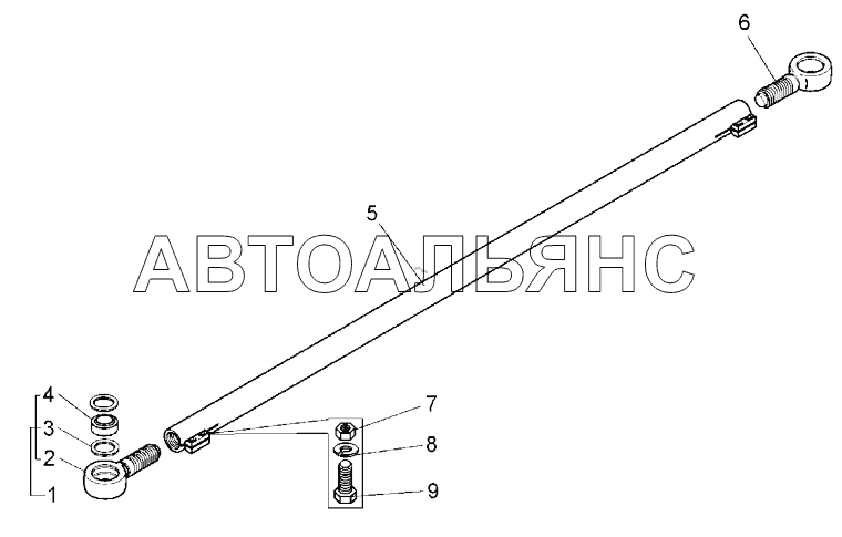 Тяга рулевой трапеции (75570-3003052);Link of steering trapezoid