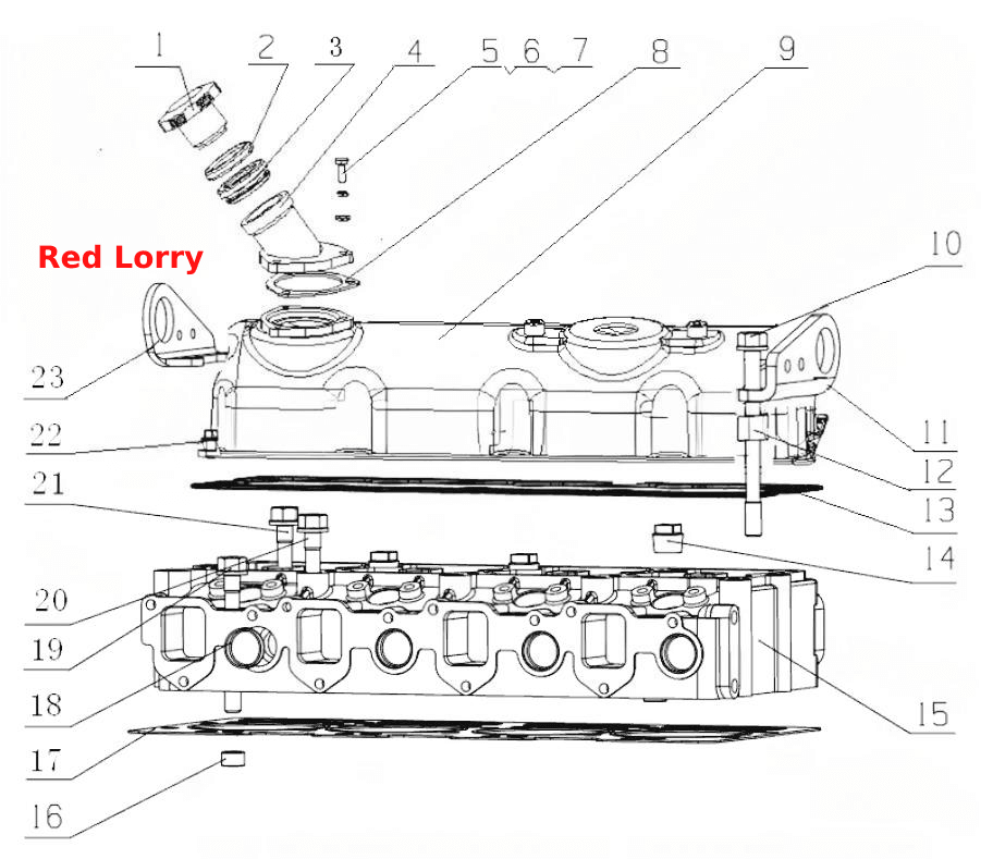 D0303-1003000 Cylinder Head and Cylinder Head Cover Assembly