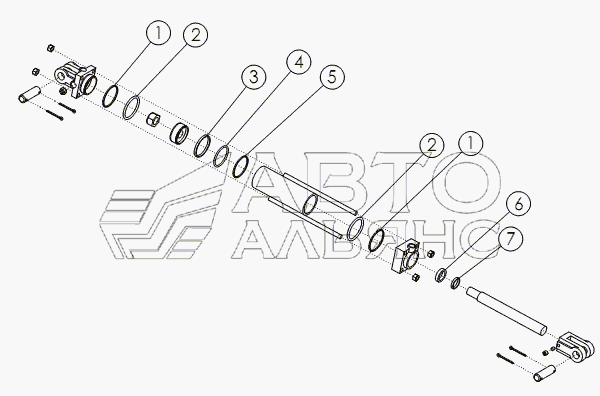 HYDRAULIC CYLINDER: 2.5X8 №63497