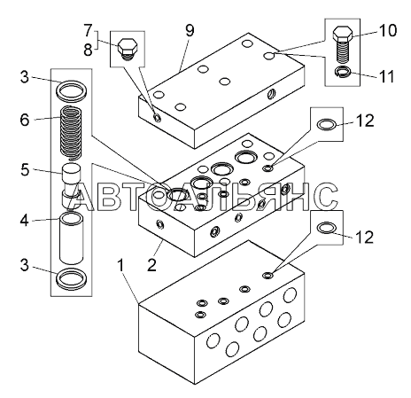 Блок клапанов ;Set of valves