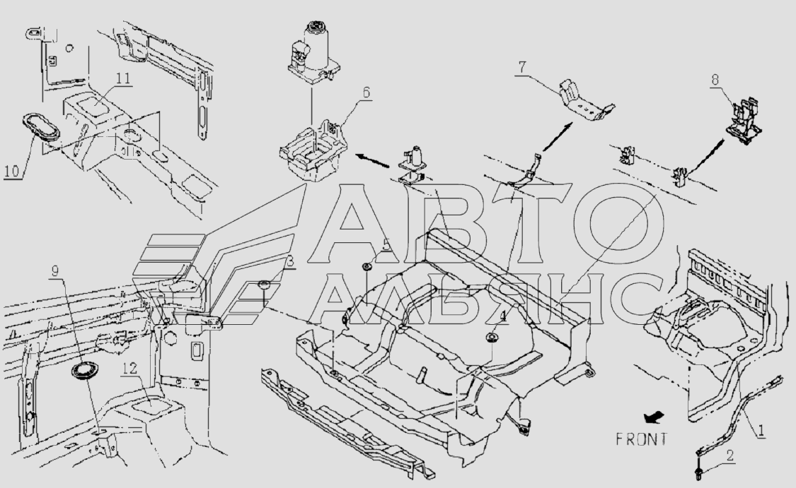 5101E0 Parts for cabin floor