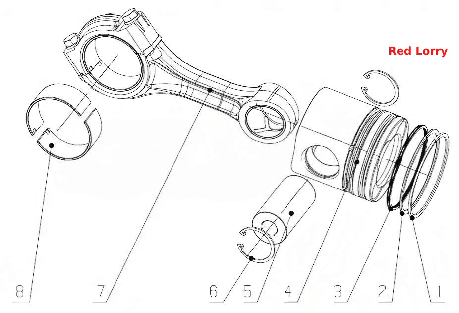 D0200-1004000 Piston and Connecting Rod Assembly