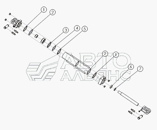 HYDRAULIC CYLINDER: 2X6 №58888