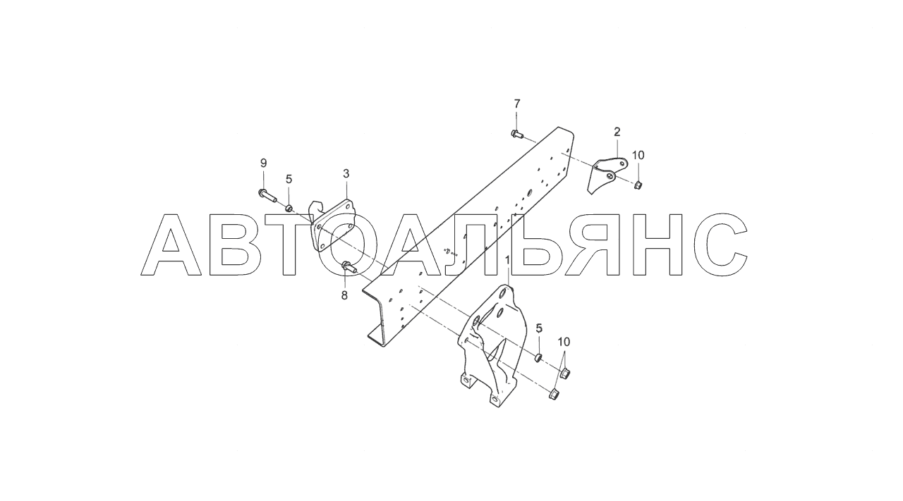 4308-2900005-20 Установка кронштейнов подвески на раму