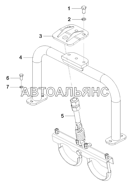 12826365 Support, oil cylinder, main