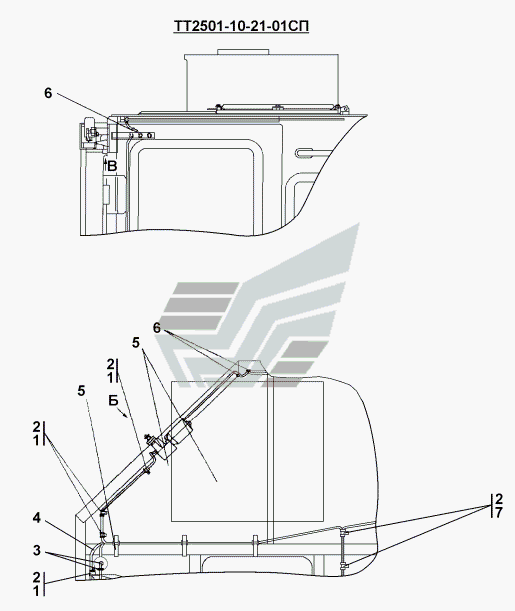 TT2501-10-21СП/-01СП Электрооборудование крыши кабины