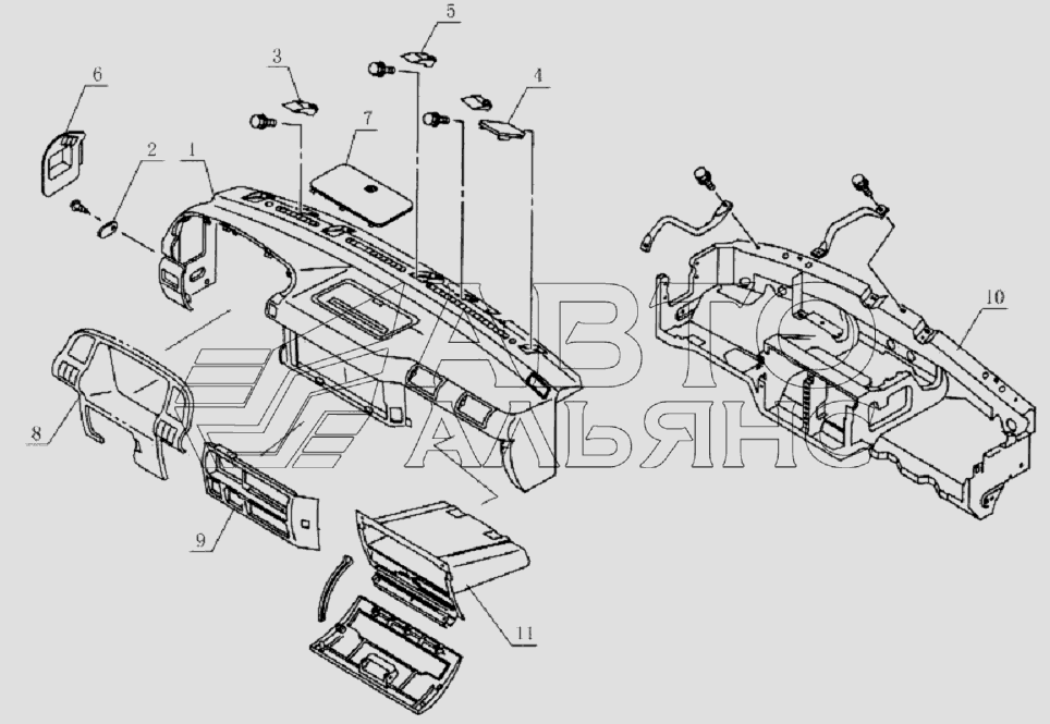 5305D114 Instrument panel assembly