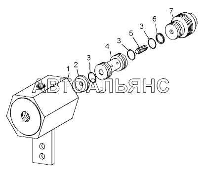 Клапан двухмагистральный (78221-4619074);Double-way valve