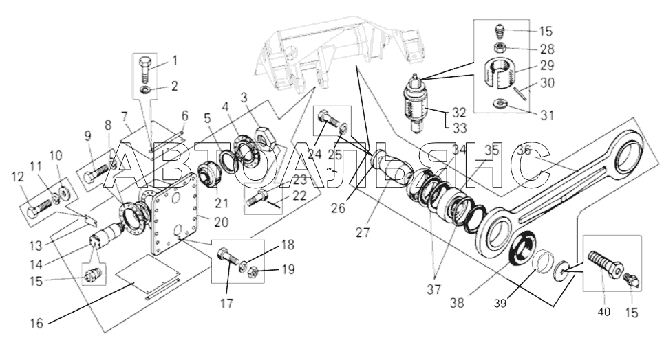 Установка задней подвески (75580-2900002);Mounting of rear suspension