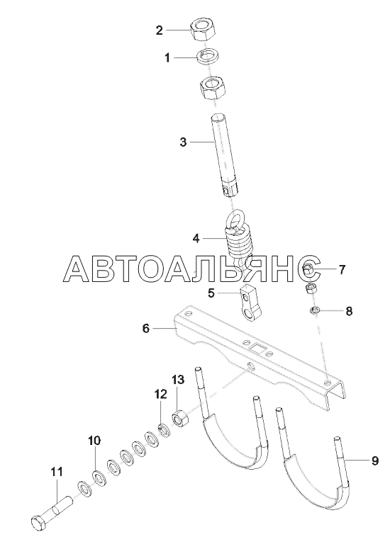 12826366 Hanger, oil cylinder, main